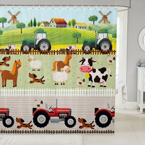 Vista 8 de Feelyou Cortina de ducha con diseño de gato para decoración de baño, bonita cortina de baño para puestos de bañeras, accesorios de baño divertidos