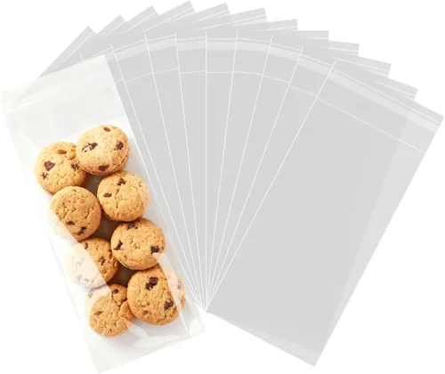 Vista 13 de 200 piezas de bolsas de celofán autoadhesivas, bolsas de 2x3 pulgadas para galletas, bolsas de celofán resellables autoadhesivas para galletas