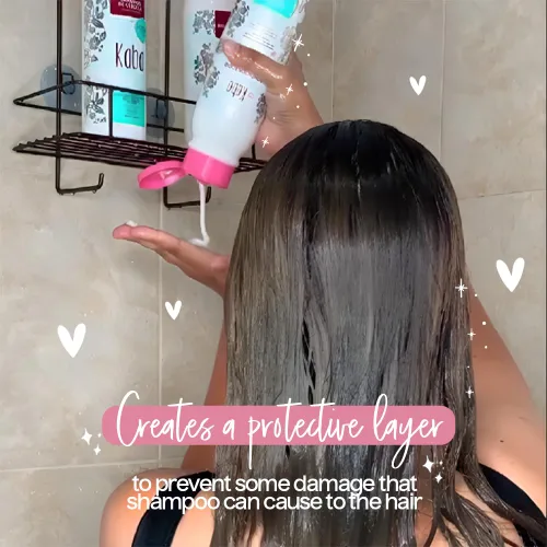 Vista 7 de D'Luchi Kaba Ceramide - Acondicionador para cabello seco, dañado y deshidratado, para mujeres, reparaciones de puntas abiertas, control