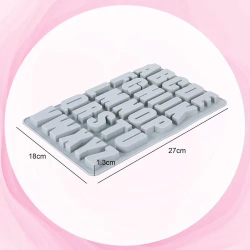 Vista 2 de 2 moldes de letras para chocolate, moldes de silicona del alfabeto para manualidades, molde de crayón reutilizable para cera, molde de letras
