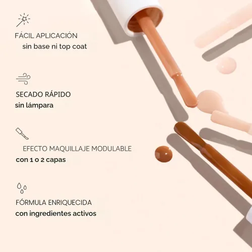 Vista 3 de Manucurist Active Smooth 01 Esmalte Corrector y Cuidado de Uñas - Esmalte de Uñas Nude 2 en 1: Fortalecedor y Crecimiento de Uñas - Sin Lámpara