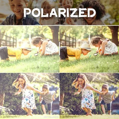 Vista 7 de WISTON Gafas de sol para niños y niñas lindas círculos de 3 a 10 años W8214