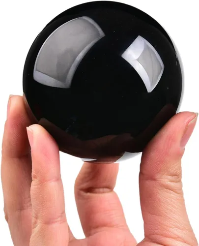 Vista 151 de JIC Gem Piedra Natural de Jaspe Africano Cristal de Curación Esfera Adivinación Bola de Piedra Preciosa, Feng Shui Reiki Aura Decoración