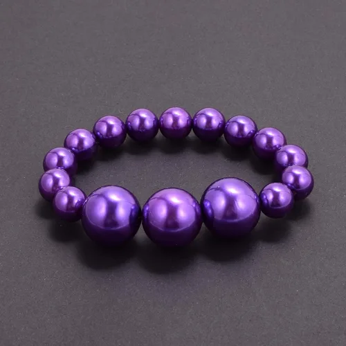 Vista 8 de Conjunto de collar y aretes de perlas de imitación grandes para mujer, joyería de perlas grandes