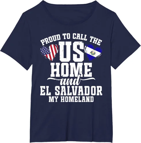 Vista 9 de Traje salvadoreño para hombre y mujer, camiseta de El Salvador con la bandera de Estados Unidos, Negro -, Pequeña