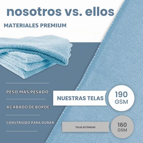 Vista 7 de S&T INC. Paquete de 50 paños de limpieza de microfibra, toallas de microfibra a granel para el hogar, toallas de tela reutilizables y sin pelusa