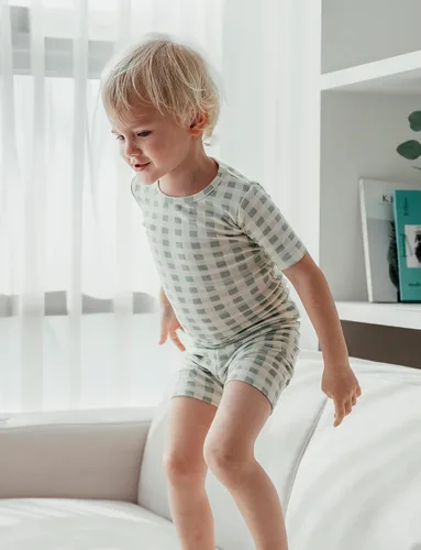 Vista 180 de AVAUMA Conjunto de pijama de algodón para bebés y niñas de 6 meses a 7 años