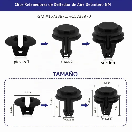 Vista 4 de Clips de Coche Remaches de Plástico Clips Retenedores de Escudo de Parachoques 800PCS Kit de Sujetadores de Árbol de Navidad para Coche Tamaños Más