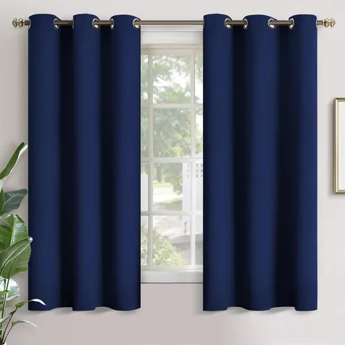 Vista 83 de YoungsTex - Cortinas blackout cortas, aislamiento térmico, ojales, oscurecen la habitación, privacidad, para cámper, sótano, cocina y baño, 2 Gris