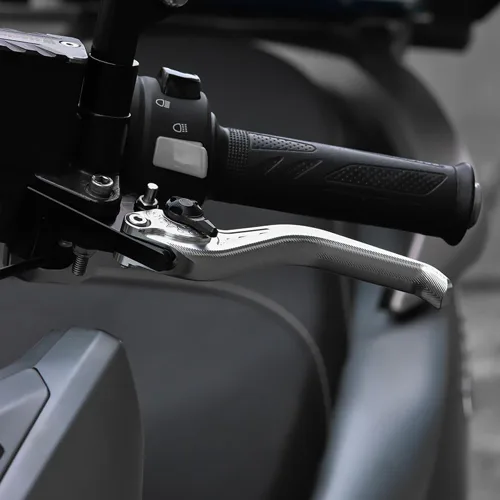 Vista 8 de Fishbone Pattern Short Brake Clutch Lever Set Compatible with Yamaha Fazer FZ-1 FZ-8 FZ-6 FZ-6R FZS60, CNC Aluminum Alloy Made (Black)