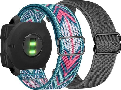 Vista 9 de Abanen Correas elásticas de reloj de 0.866 pulgadas para Garmin Instinct 3 de 1.772 pulgadas/2 Solares, correa de nailon elástico suave