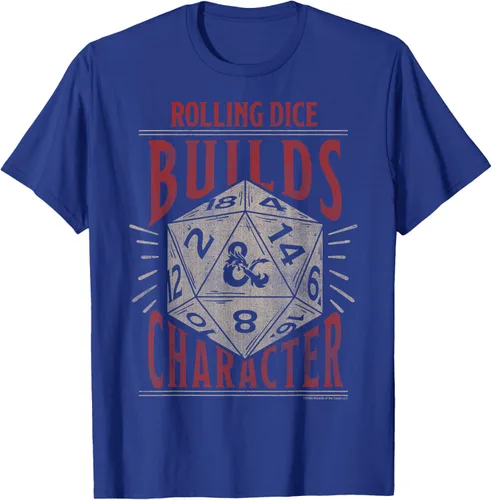 Vista 18 de Dungeons & Dragons Camiseta de manga corta con personajes Rolling Dice Builds, Negro