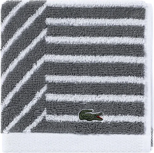 Vista 17 de Lacoste Guethary - Toalla de baño 100% algodón a rayas, aloe, 30 x 54