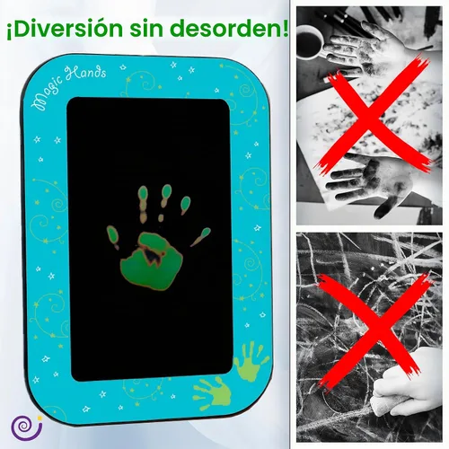 Vista 6 de Panel de manos mágicas, actividad de pared sensible al calor que cambia de color, interactivo preescolar, 22 x 1.25 x 15 pulgadas (20-MGC-009)