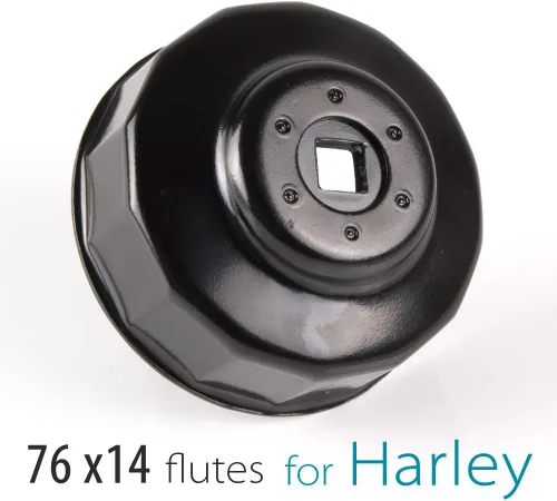 Vista 5 de KiWAV Herramienta de extracción de llave de filtro de aceite compatible con flautas Harley-Davidson de 2.992 in x 14