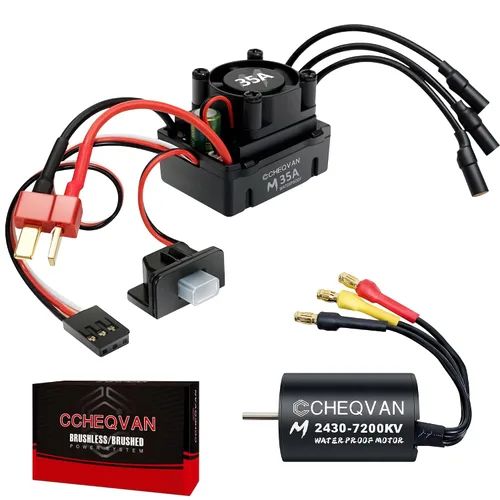 Vista 8 de Motor sin escobillas RC y combo ESC 35A para escala 1/16 18 2430