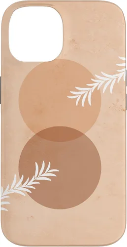 Vista 4 de iPhone 16 Moon Phases Plant Boho Beige Terracotta Bohemian Aesthetic Case