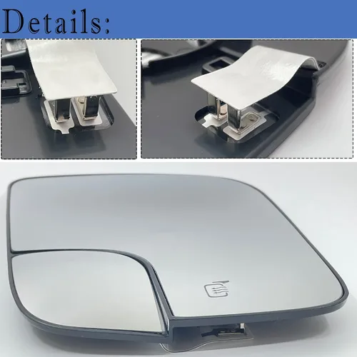 Vista 6 de Espejo lateral izquierdo compatible con Ford Explorer 2011, 2012, 2013, 2014, 2015, 2016, 2017, espejo calefactable para el lado del conductor