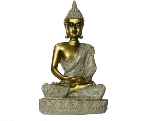 Vista 5 de Ulalaza Estatua de Buda para meditación, decoración del hogar, estatuas tailandesas de resina para manualidades