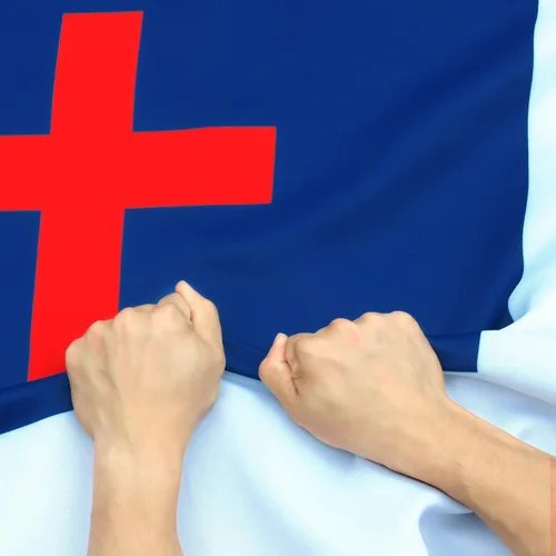 Vista 8 de Bandera de EE. UU. + cristiana + Israel + Vaticano + Templarios + Masónico, Cristiano