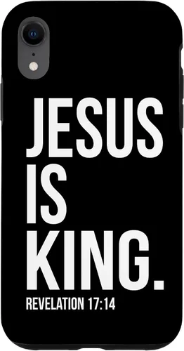 Vista 25 de Jesus is King Bible Scripture Quote Christian Case for iPhone 17