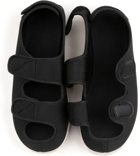 Vista 5 de RockDove Pantuflas diabéticas ajustables de 3 correas para hombre 8