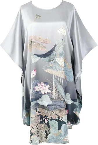 Vista 39 de Pijama de seda 100% para mujer, batas de baño de seda para mujer, batas de kimono de seda, batas de baño con mangas de muñeca, estampado floral