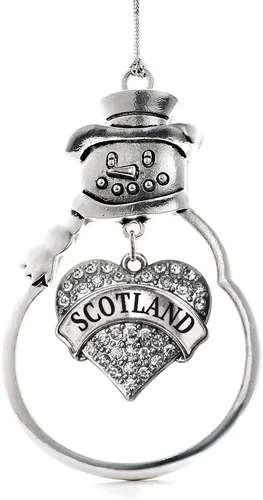 Vista 146 de Colgante de plata con diseño de Detroit con forma de corazón y muñeco de nieve con circonitas cúbicas