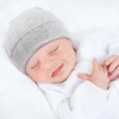Vista 3 de DRESHOW BQUBO - Gorro unisex para bebé, paquete de 8 unidades, gorro de punto suave y lindo para bebé