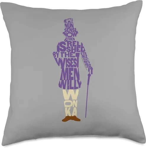 Vista 5 de Willy Wonka Chocolate Factory - Cojín de almohada (16.0 x 16.0 in), multicolor