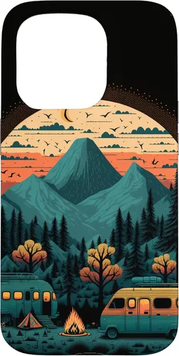 Vista 13 de Funda para iPhone 11 Pro Max Sunset Mountains & Trees para campistas
