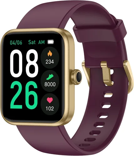 Vista 9 de Reloj inteligente TYKOIT, rastreador de fitness con monitor de frecuencia cardíaca, oxígeno en sangre, rastreador de sueño, reloj inteligente