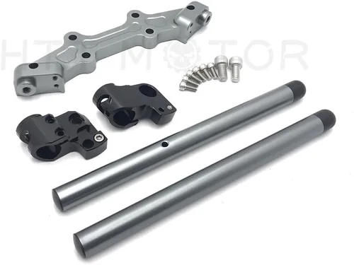 Vista 2 de HB-YMT07-A- Nuevo juego de manillar de placa adaptador de clip compatible con MT-07 FZ-07 2014-2017 gris