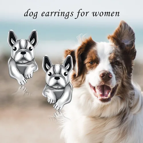 Vista 6 de Pendientes de animales de plata de ley para mujer, joyería de animales para mujer
