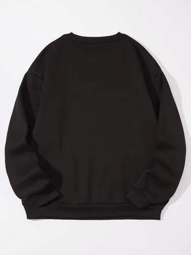 Vista 2 de SOLY HUX Men's Letter Car Graphic Print Long Sleeve Pullover Top Sweatshirt