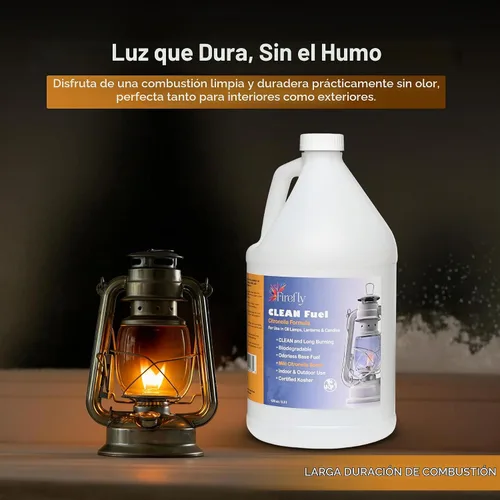 Vista 2 de Lámpara de aceite Firefly, usa combustible limpio, clean-128-c Fórmula de citronela