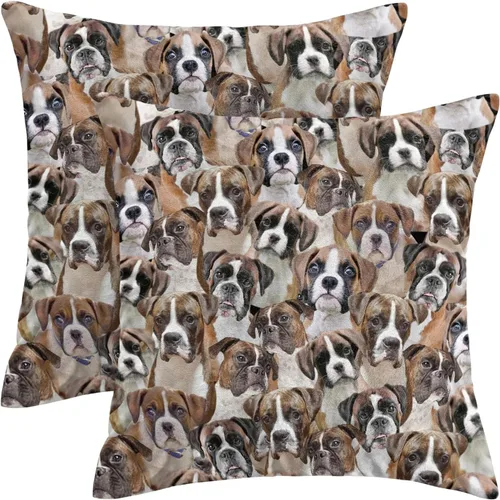 Vista 14 de Regalo para amantes de Airedale Terrier, 2 fundas de almohada de Bingley Terrier, fundas de almohada con estampado de cara de perro, fundas