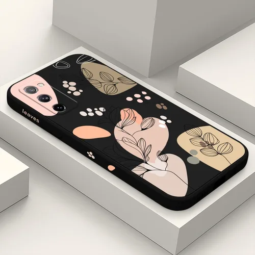 Vista 33 de LEECG para Samsung Galaxy S20 Funda, Diseño Creativo Lateral con Forro de Microfibra de Silicona Suave con Patrón de Flores para Cubierta de negro