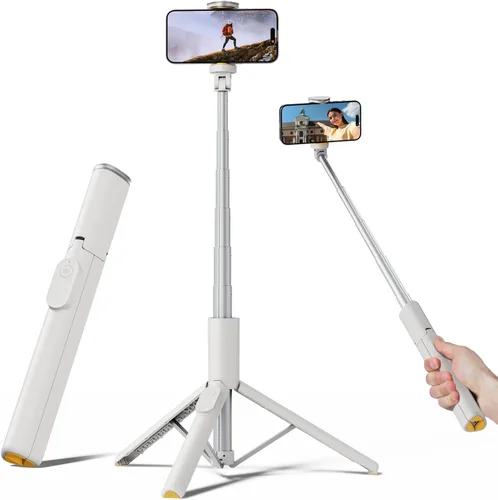 Vista 8 de TODI Selfie Stick Tripod for iPhone, 60" Lightweight Phone Tripod Stand with Wireless Remote, Extendable Selfie Stick for iPhone, All-in-1