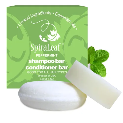 Vista 10 de SpiraLeaf Juego de barra de champú y acondicionador, aceites esenciales puros de lavanda fresca, aroma ligero, ingredientes limitados, fórmula