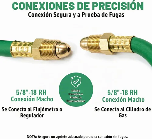 Vista 5 de Manguera de argón de 50 pies para soldadura de gas inerte para MIG/TIG AH-50