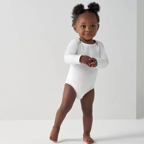 Vista 2 de Gerber Mono unisex de manga larga para bebé, paquete múltiple de entrelazado, 6.35 ozm