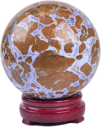 Vista 95 de JIC Gem Piedra Natural de Jaspe Africano Cristal de Curación Esfera Adivinación Bola de Piedra Preciosa, Feng Shui Reiki Aura Decoración