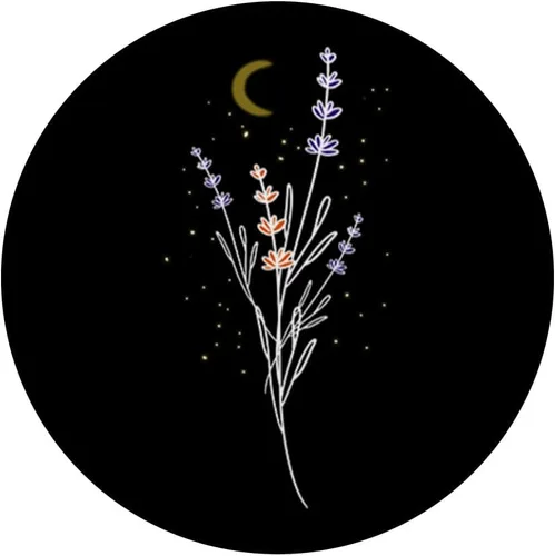 Vista 3 de Moon Lavender Cool Satellite Cresent Luna Stargazer regalo PopSockets agarre y soporte para teléfonos y tabletas