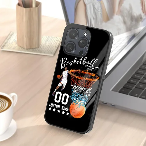 Vista 8 de Fundas de teléfono de baloncesto personalizadas para iPhone 8 11 12 13 14 15 16 17 Pro Max Plus Mini para Samsung A03 A13 A14 A15 A51 A52 A53 A54