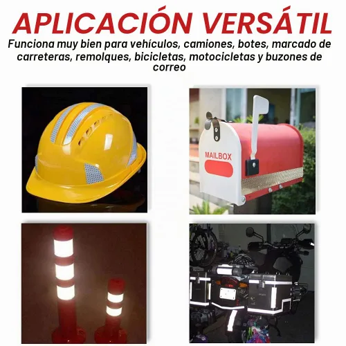 Vista 4 de Cinta reflectante DOT-C2, cinta reflectante blanca plateada de 2 pulgadas x 30 pies, impermeable, cinta de seguridad de visibilidad, cinta Blanco