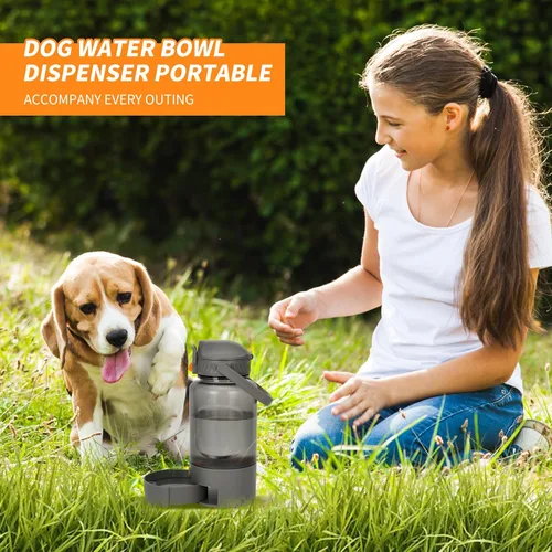 Vista 2 de Dispensador de agua portátil para perros de 50 onzas, dispensador de agua para perros para uso portátil, lo que permite una fácil hidratación