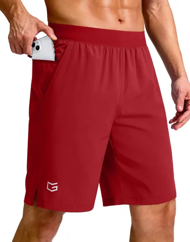 Vista 48 de G Gradual Pantalones cortos deportivos para correr para hombre de 7/5/9 pulgadas, bolsillo con cremallera, ligeros, para entrenamiento, gimnasio