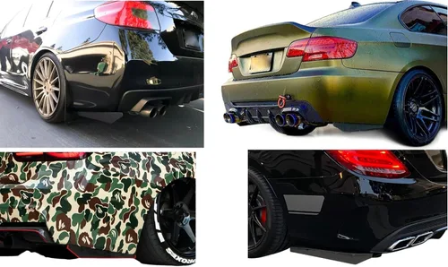 Vista 7 de Extensión de divisores de parachoques trasero para BMW CF M3 335i 340i 328i E92 E90 E93 F30 F80 G20 BMW serie 3