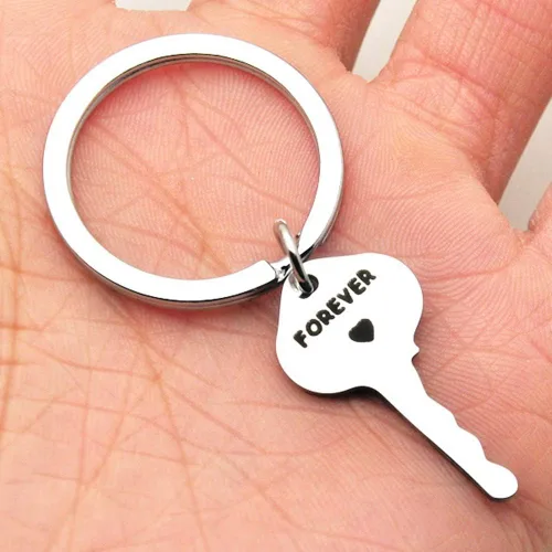 Vista 3 de Jude Jewelers Llavero de acero inoxidable con mantra inspiracional para parejas, esposo, esposa, regalo